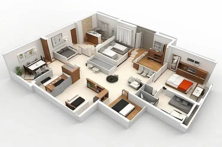 House of Hiranandani Bhandup 3 BHK floor plan